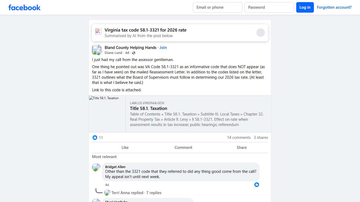 Bland County Helping Hands I just had my call from the assessor gentleman Facebook